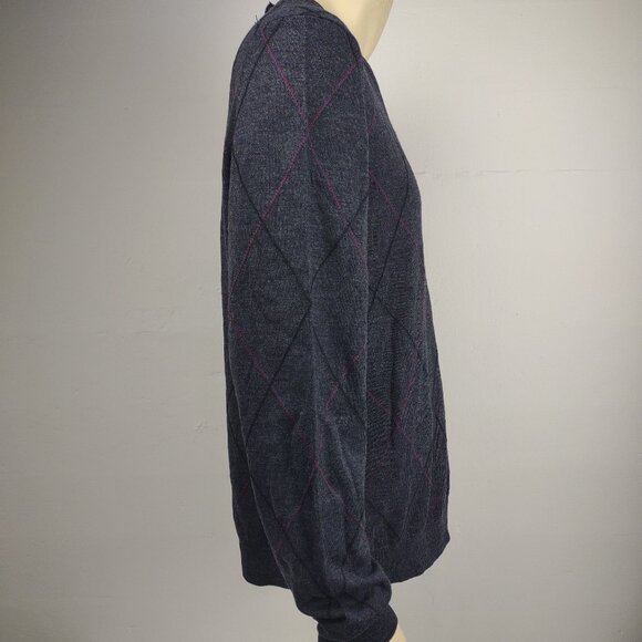 NWT Jos. A. Bank Traveler gray 100% Merino Wool V-Neck sweater mens XXL 2XL - Picture 3 of 8